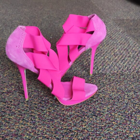 Zara sandals pink size 37 -  used - Picture 1 of 8